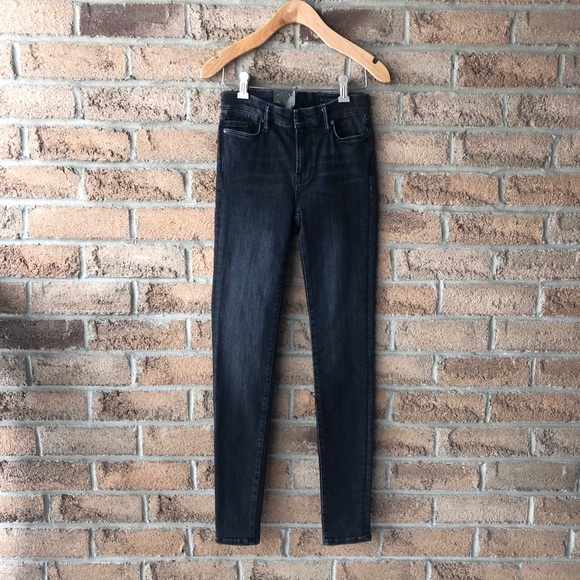 All Saints Denim - ALL SAINT | Black faded wash "Grace" mid rise brand new skinny designer jean